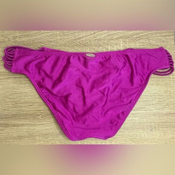 Luli Fama EUC purple bikini bottom with side string detail Size medium - Picture 2 of 6